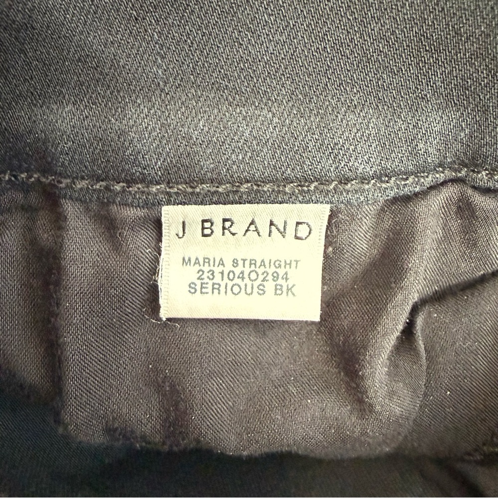 J BRAND Maria High Rise Size 29 Black Straight Denim Jeans 28 Inch Waist - Picture 9 of 16